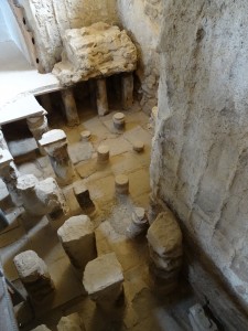 Roman underfloor heating in bath house